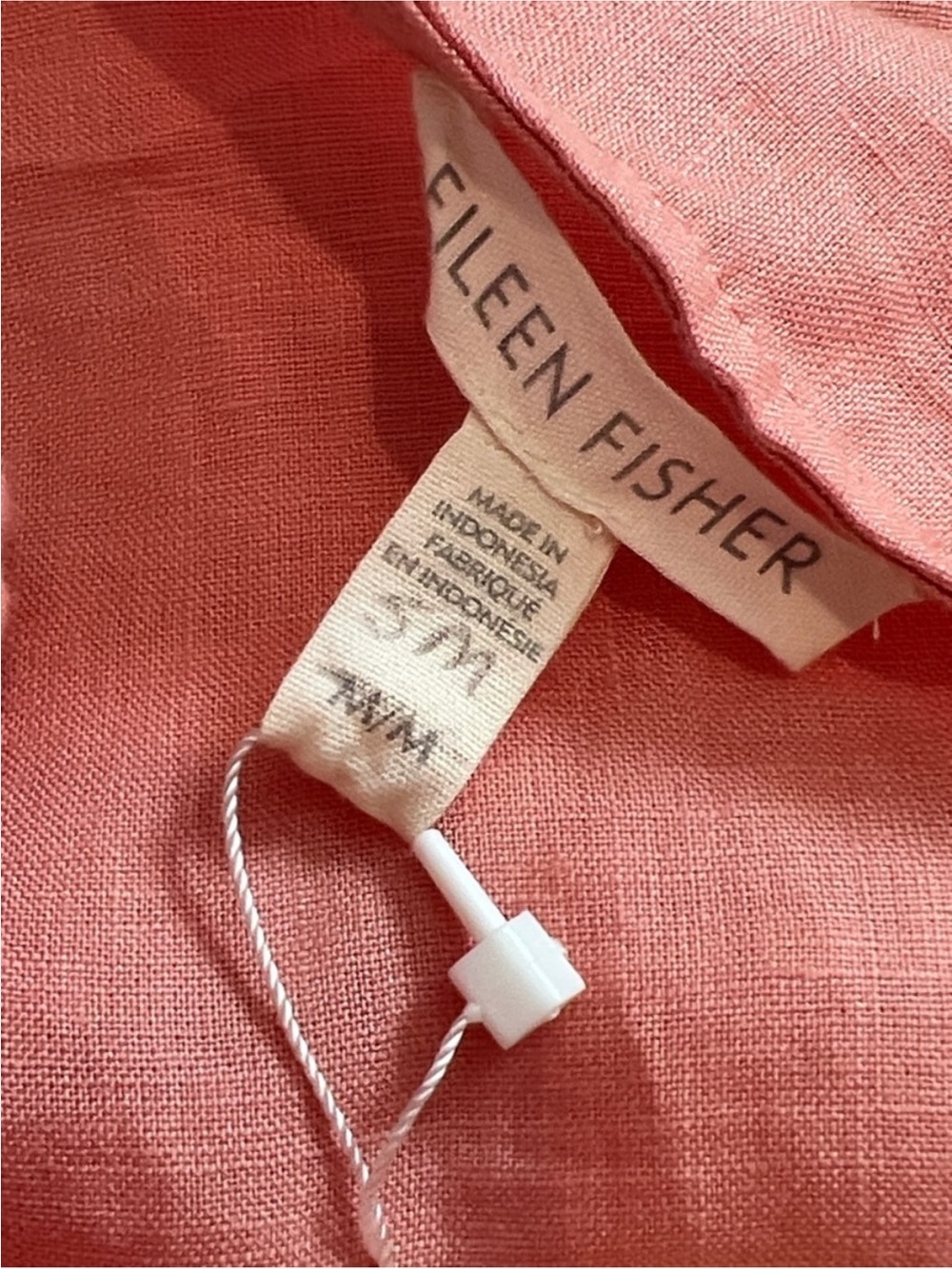 Eileen Fisher Soft Peach Linen Cami Dress - Picture 12 of 14